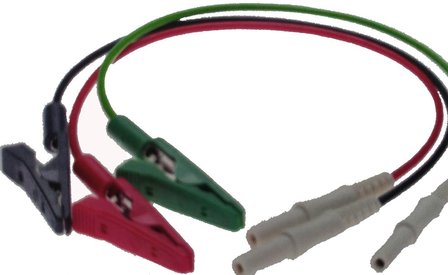 Set van 3 korte krokodil-klem kabels