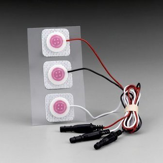 3M Red Dot Baby elektrode met kabels - r&ouml;ntgendoorlaatbaar, 2282E