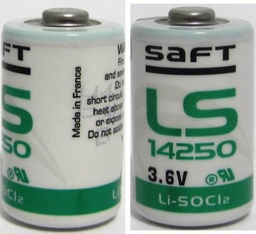 3.6 volt &frac12; AA lithium battery - Qty 3