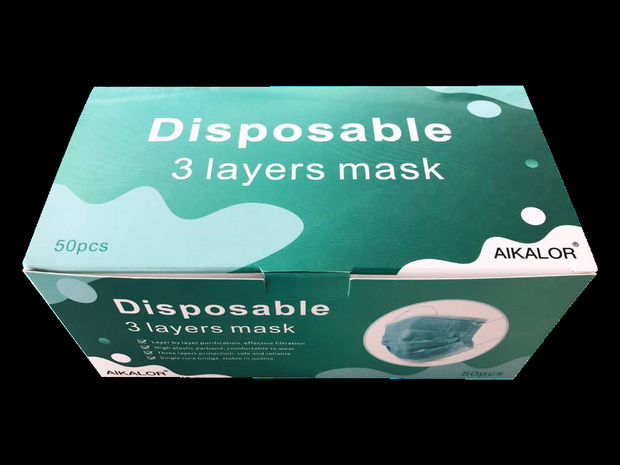 Disposable Facemask (mondkapje), 3layer, noseclip support