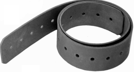 Kinriem, gummi met gaten, 20mm breed, 40 cm lang