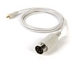 Wiederverwendbare Kabel für konzentrische + Einzelfaser EMG Nadelelektrode ,1.25m (50inch) flexible Kabel grau, 5-polige DIN-Stecker, 1 Stück pro Packung